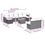 vidaXL Set canapele de grădină cu perne, 10 piese, negru, poliratan vidaXL Set canapele de grădină cu perne, 10 piese, negru, poliratan