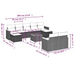 vidaXL Set canapele de grădină cu perne, 10 piese, bej, poliratan