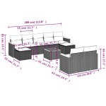 vidaXL Set canapele de grădină cu perne, 10 piese, bej, poliratan