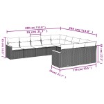 vidaXL Set canapele de grădină cu perne, 11 piese, bej, poliratan vidaXL Set canapele de grădină cu perne, 11 piese, bej, poliratan