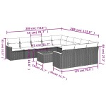vidaXL Set canapele de grădină cu perne, 12 piese, bej, poliratan vidaXL Set canapele de grădină cu perne, 12 piese, bej, poliratan