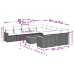 vidaXL Set canapele de grădină cu perne, 12 piese, bej, poliratan vidaXL Set canapele de grădină cu perne, 12 piese, bej, poliratan