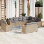 vidaXL Set canapele de grădină cu perne, 12 piese, bej, poliratan vidaXL Set canapele de grădină cu perne, 12 piese, bej, poliratan