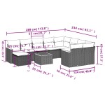 vidaXL Set canapele de grădină cu perne, 11 piese, negru, poliratan vidaXL Set canapele de grădină cu perne, 11 piese, negru, poliratan