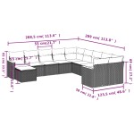 vidaXL Set canapele de grădină cu perne, 11 piese, gri, poliratan vidaXL Set canapele de grădină cu perne, 11 piese, gri, poliratan