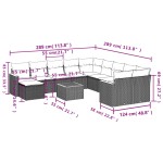 vidaXL Set canapele de grădină cu perne, 12 piese, bej, poliratan vidaXL Set canapele de grădină cu perne, 12 piese, bej, poliratan