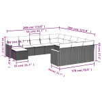 vidaXL Set canapele de grădină cu perne, 12 piese, bej, poliratan vidaXL Set canapele de grădină cu perne, 12 piese, bej, poliratan