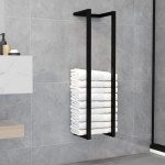 vidaXL Suport de prosoape, negru, 25x20x95 cm, fier vidaXL Suport de prosoape, negru, 25x20x95 cm, fier