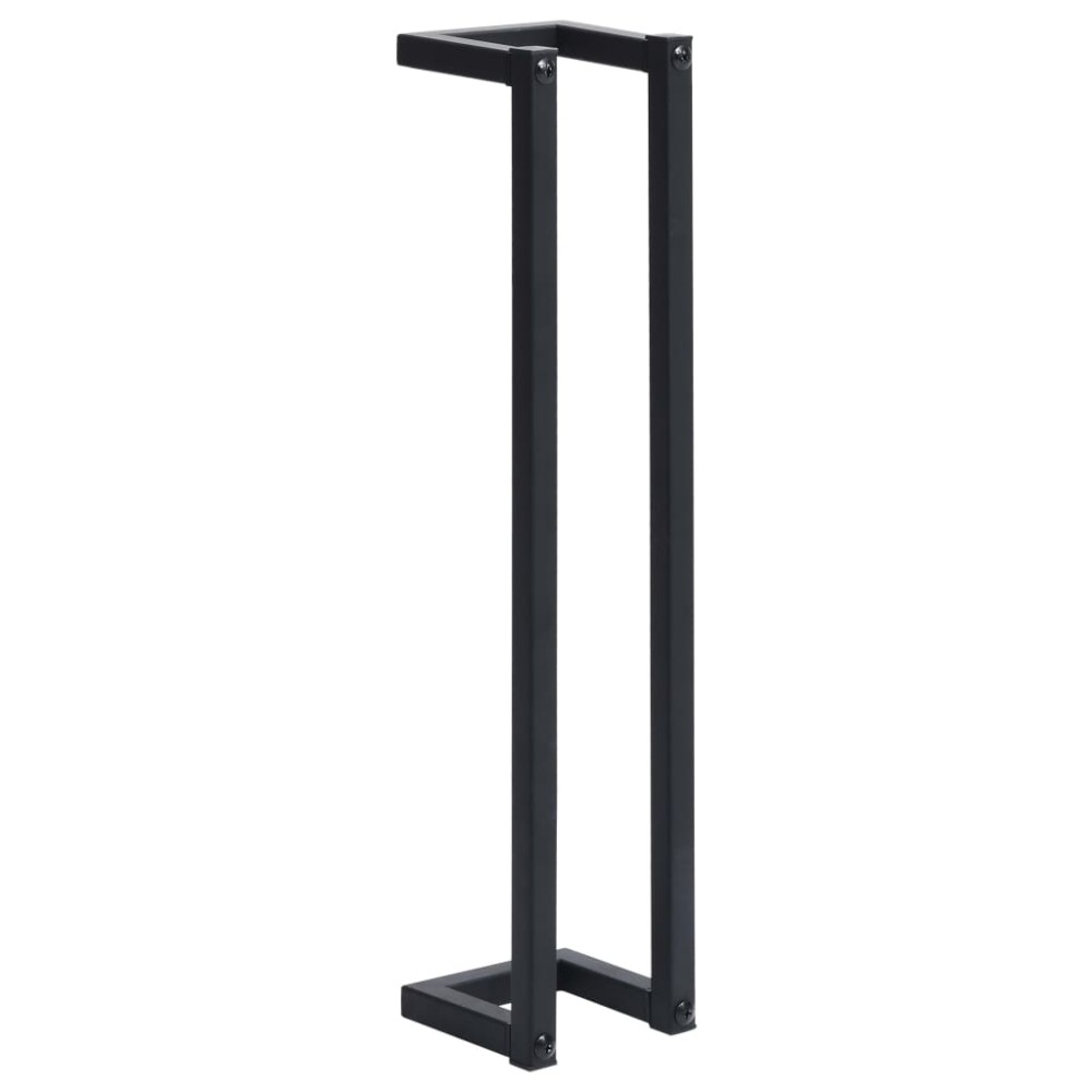 vidaXL Suport de prosoape, negru, 12,5 x 12,5 x 60 cm, fier