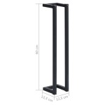 vidaXL Suport de prosoape, negru, 12,5 x 12,5 x 60 cm, fier vidaXL Suport de prosoape, negru, 12,5 x 12,5 x 60 cm, fier