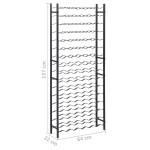 vidaXL Suport de vin pentru 96 de sticle, negru, fier vidaXL Suport de vin pentru 96 de sticle, negru, fier