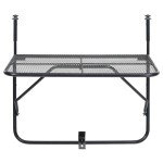 vidaXL Masă de balcon, negru, 60x40 cm, oțel vidaXL Masă de balcon, negru, 60x40 cm, oțel