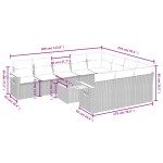vidaXL Set canapele de grădină cu perne, 11 piese, bej, poliratan vidaXL Set canapele de grădină cu perne, 11 piese, bej, poliratan