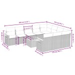 vidaXL Set canapele de grădină cu perne, 11 piese, bej, poliratan vidaXL Set canapele de grădină cu perne, 11 piese, bej, poliratan