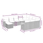 vidaXL Set canapele de grădină cu perne, 11 piese, bej, poliratan vidaXL Set canapele de grădină cu perne, 11 piese, bej, poliratan