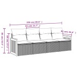 vidaXL Set canapea de grădină cu perne, 4 piese, gri, poliratan vidaXL Set canapea de grădină cu perne, 4 piese, gri, poliratan