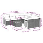 vidaXL Set mobilier de grădină cu perne, 9 piese, negru, poliratan vidaXL Set mobilier de grădină cu perne, 9 piese, negru, poliratan