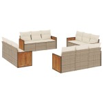 vidaXL Set canapele de grădină cu perne, 12 piese, bej, poliratan vidaXL Set canapele de grădină cu perne, 12 piese, bej, poliratan