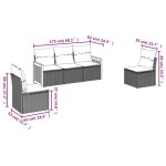vidaXL Set canapele de grădină cu perne, 5 piese, bej, poliratan vidaXL Set canapele de grădină cu perne, 5 piese, bej, poliratan