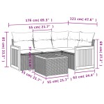 vidaXL Set canapele de grădină cu perne, 5 piese, bej, poliratan