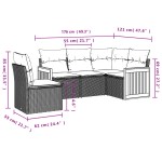 vidaXL Set canapele de grădină cu perne, 5 piese, bej, poliratan