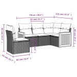 vidaXL Set canapele de grădină cu perne, 5 piese, bej, poliratan vidaXL Set canapele de grădină cu perne, 5 piese, bej, poliratan