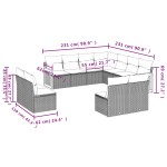 vidaXL Set canapele de grădină cu perne, 11 piese, bej, poliratan vidaXL Set canapele de grădină cu perne, 11 piese, bej, poliratan