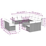 vidaXL Set canapea de grădină cu perne, 12 piese, gri, poliratan vidaXL Set canapea de grădină cu perne, 12 piese, gri, poliratan