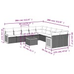 vidaXL Set canapele de grădină cu perne, 11 piese, bej, poliratan vidaXL Set canapele de grădină cu perne, 11 piese, bej, poliratan