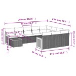 vidaXL Set canapele de grădină cu perne, 11 piese, bej, poliratan vidaXL Set canapele de grădină cu perne, 11 piese, bej, poliratan
