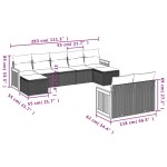 vidaXL Set canapele de grădină cu perne, 10 piese, bej, poliratan