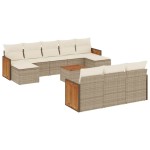 vidaXL Set canapele de grădină cu perne, 11 piese, bej, poliratan vidaXL Set canapele de grădină cu perne, 11 piese, bej, poliratan