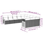 vidaXL Set canapele de grădină cu perne, 11 piese, bej, poliratan vidaXL Set canapele de grădină cu perne, 11 piese, bej, poliratan
