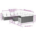 vidaXL Set canapele de grădină cu perne, 12 piese, bej, poliratan vidaXL Set canapele de grădină cu perne, 12 piese, bej, poliratan