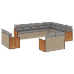 vidaXL Set canapele de grădină cu perne, 12 piese, bej, poliratan vidaXL Set canapele de grădină cu perne, 12 piese, bej, poliratan