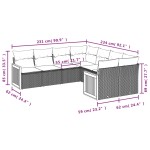 vidaXL Set mobilier de grădină cu perne, 8 piese, negru, poliratan vidaXL Set mobilier de grădină cu perne, 8 piese, negru, poliratan