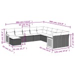 vidaXL Set canapele de grădină cu perne, 11 piese, negru, poliratan vidaXL Set canapele de grădină cu perne, 11 piese, negru, poliratan