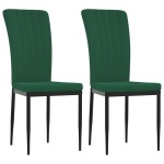 vidaXL Scaune de sufragerie, 2 buc., verde închis, catifea vidaXL Scaune de sufragerie, 2 buc., verde închis, catifea