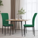 vidaXL Scaune de sufragerie, 2 buc., verde închis, catifea vidaXL Scaune de sufragerie, 2 buc., verde închis, catifea