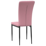 vidaXL Scaune de sufragerie, 2 buc., roz, catifea vidaXL Scaune de sufragerie, 2 buc., roz, catifea