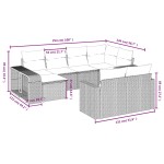 vidaXL Set mobilier de grădină cu perne, 10 piese, gri, poliratan vidaXL Set mobilier de grădină cu perne, 10 piese, gri, poliratan