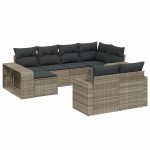 vidaXL Set canapele de grădină cu perne 10 piese gri deschis poliratan vidaXL Set canapele de grădină cu perne 10 piese gri deschis poliratan