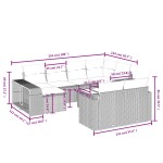 vidaXL Set canapele de grădină cu perne, 11 piese, gri, poliratan vidaXL Set canapele de grădină cu perne, 11 piese, gri, poliratan