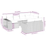 vidaXL Set canapele de grădină cu perne, 11 piese, gri, poliratan vidaXL Set canapele de grădină cu perne, 11 piese, gri, poliratan