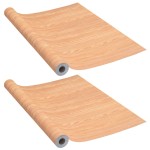 vidaXL Folii de ușă autoadezive, 2 buc., cireș, 210x90 cm, PVC vidaXL Folii de ușă autoadezive, 2 buc., cireș, 210x90 cm, PVC