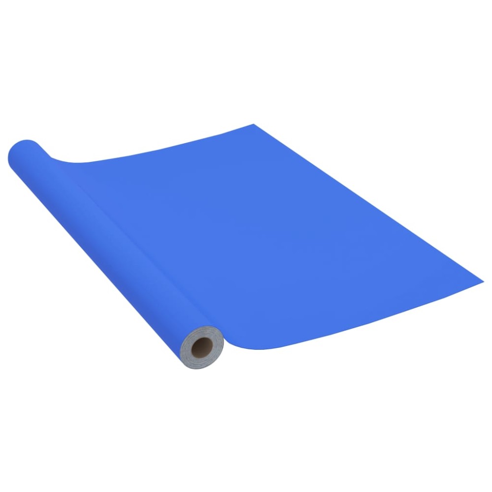 vidaXL Folie mobilier autoadezivă, albastru extralucios, 500x90cm, PVC