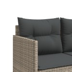 vidaXL Set canapele de grădină cu perne, 5 piese gri deschis poliratan vidaXL Set canapele de grădină cu perne, 5 piese gri deschis poliratan