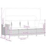 vidaXL Set canapea de grădină cu perne, 5 piese, gri, poliratan vidaXL Set canapea de grădină cu perne, 5 piese, gri, poliratan