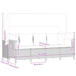 vidaXL Set canapele de grădină cu perne, 5 piese gri deschis poliratan