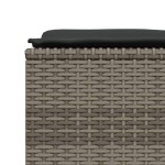 vidaXL Set canapea de grădină cu perne, 5 piese, gri, poliratan vidaXL Set canapea de grădină cu perne, 5 piese, gri, poliratan